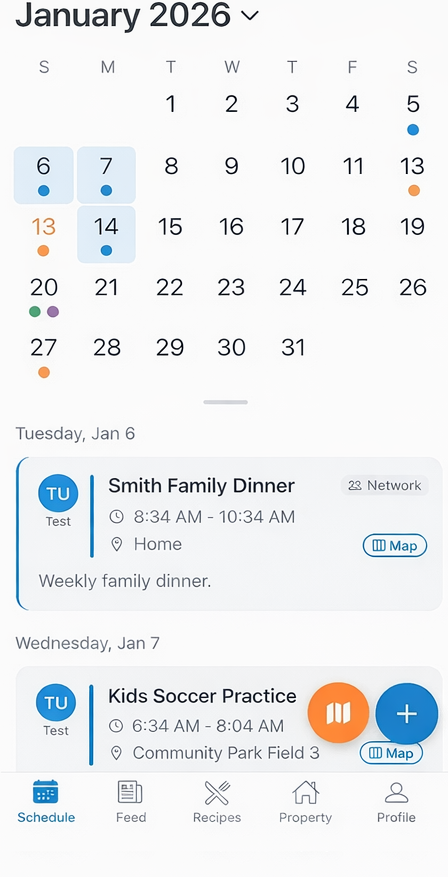 ClanCal family calendar screenshot